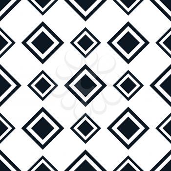 Seamless pattern with rhombus - abstract geometric square background. Vector illustration.
