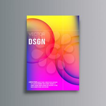 Colorful gradient background template for banner, party flyer, poster, brochure cover or other printing products. Vector illustration.