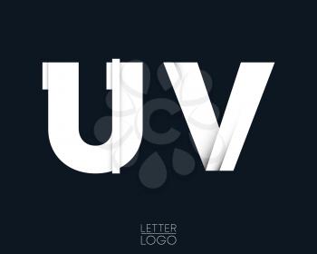 Letter U and V template logo design. Vector illustration.