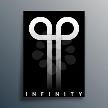 Infinity loop symbol design for poster, flyer, brochure cover, typography, or other printing products. Vector illustration.