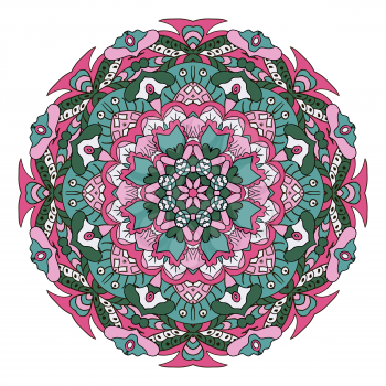 Mandala. Oriental ornament relaxing. Doodle drawing round