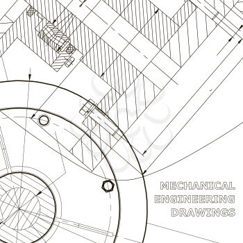 Backgrounds of engineering subjects. Technical illustration. Mechanical