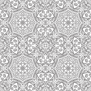 Seamless pattern doodle ornament, background. Coloring Ethnic motives. Zentangl
