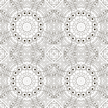 Mandala. Zentangl round ornament. Relax. Oriental pattern. Coloring