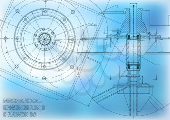 Mechanical engineering drawings. Vector