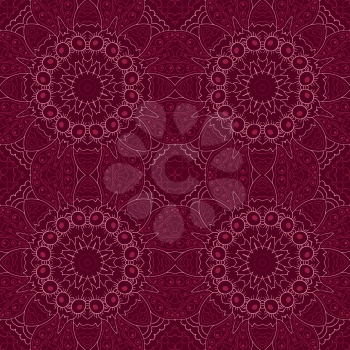 Mandala. Zentangl round ornament. Relax. Oriental pattern. Rose
