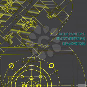 Mechanics. Technical design. Engineering style. Mechanical. Cover, flyer, banner. Corporate Identity. Gray