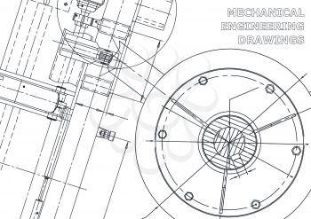 Cover, flyer Vector engineering illustration Blueprint