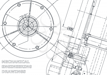Cover, flyer. Vector engineering illustration Blueprint banner
