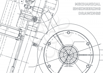 Cover, flyer. Vector engineering illustration. Blueprint banner background Instrument-making