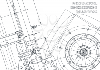 Cover. Vector drawing Mechanical instrument making