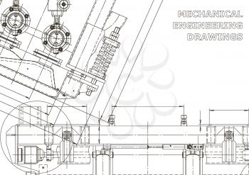 Mechanical instrument making. Technical illustration. Vector engineering drawings. Technical abstract backgrounds. Blueprint