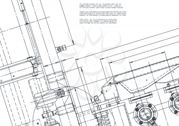 Vector engineering drawings. Mechanical instrument making. Technical background