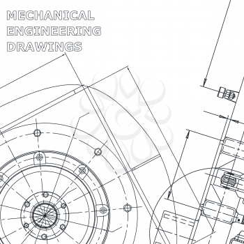 Corporate Identity. Blueprint. Vector engineering illustration. Cover, flyer, banner, background. Mechanical engineering