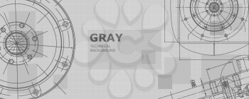 Mechanical engineering drawing. Abstract drawing. Engineering technological wallpaper
