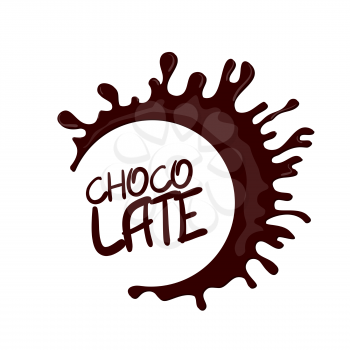 Realistic hot chocolate drop shape splash. 3D vector illustration. Banner love hot chocolate dessert. Tasty trendy picture.