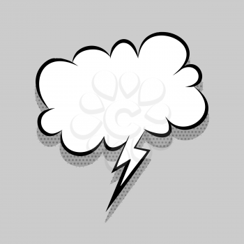 Comics speech bubble for text pop art design. White empty dialog cloud for text message, tag, advertise. Comics sketch puff explosion elements comic book text. Wow effect vector cartoon illustration
