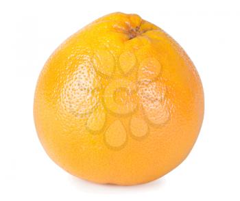 One ripe grapefruit on a white background