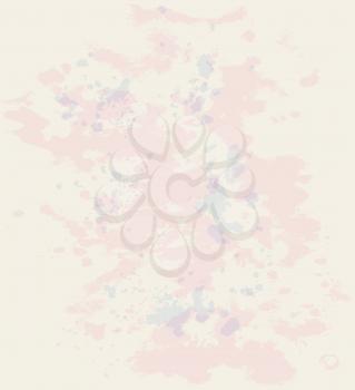 Vintage paper texture with watercolor blots. Vector illustration.