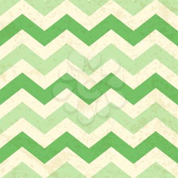 Decorative vintage vector chevron seamless pattern with green lines. Design for St. Patrick's Day. 