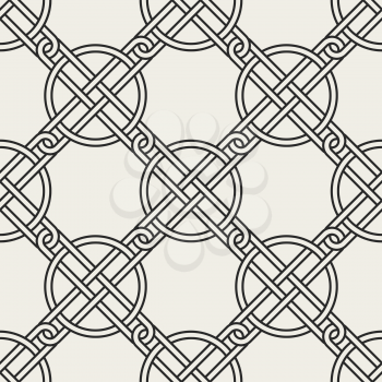 Decorative geometrical seamless pattern. Traditional oriental etchnic ornament. Vector background. 
