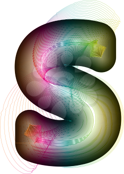 Abstract colorful Letter S. Vector Illustration
