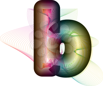 Abstract colorful Letter b. Vector Illustration
