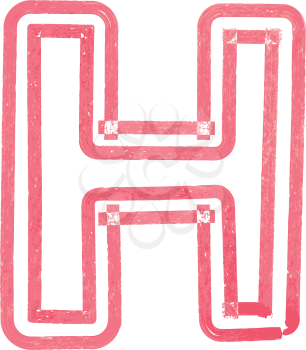 Capital letter H vector illustration