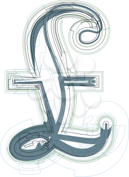Abstract Pound sign vector illustration
