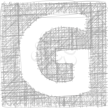 Freehand Typography Letter G