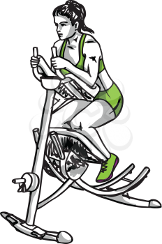 Fitness woman illustration