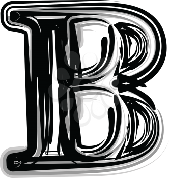 Freehand Typography Letter B