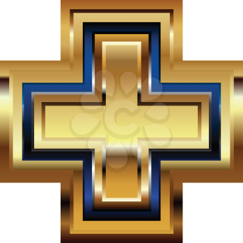 Golden Cross Symbol