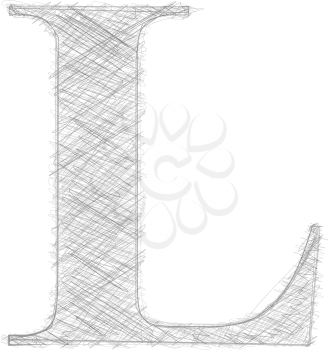Freehand Typography Letter L