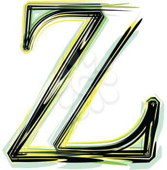 font illustration letter Z