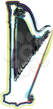 Abstract harp illustration
