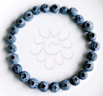 Fresh Ripe Blueberries, fruit on white background