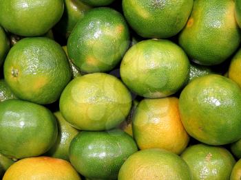 Fresh Green tangerine, delicious tropical fruit