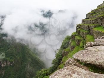 terraces and ancient houses Machu Picchu Cusco-Peru