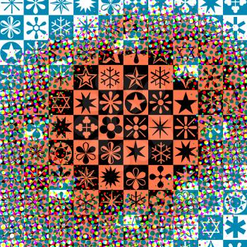 Star & flowers illustration