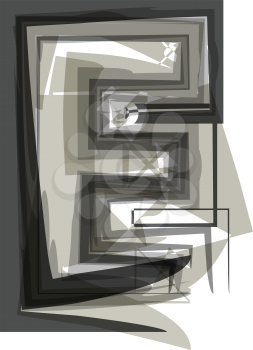 Abstract Letter E illustration