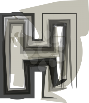 Abstract Letter H illustration