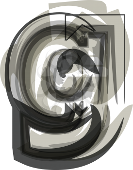 Abstract Letter g Illustration