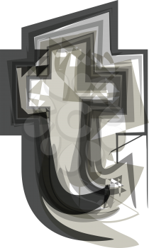 Abstract Letter t Illustration