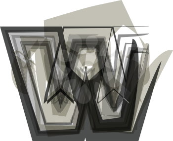 Abstract Letter w Illustration