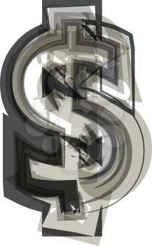 Abstract dollar Symbol illustration