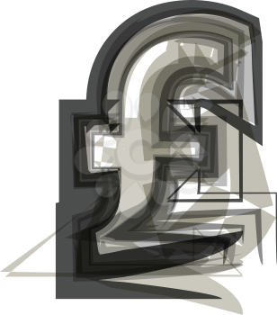 Abstract pound Symbol illustration