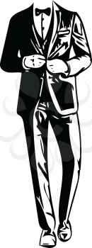 vector business man black silhouette
