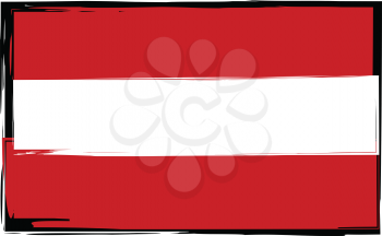 Grunge Austria flag or banner vector illustration