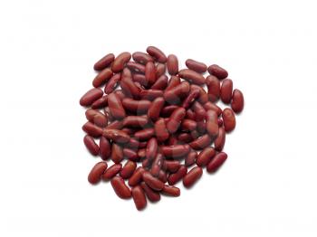 Raw Red Kidney Beans Isolated on White Background